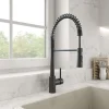 BOCCHI Livenza 1.75 GPM Brass Kitchen Faucet, Goose Neck, Matte Black, 2020 0001 MB
