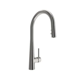 BOCCHI Lugano 1.75 GPM Brass Kitchen Faucet, Modern, Stainless Steel, 2025 0001 SS