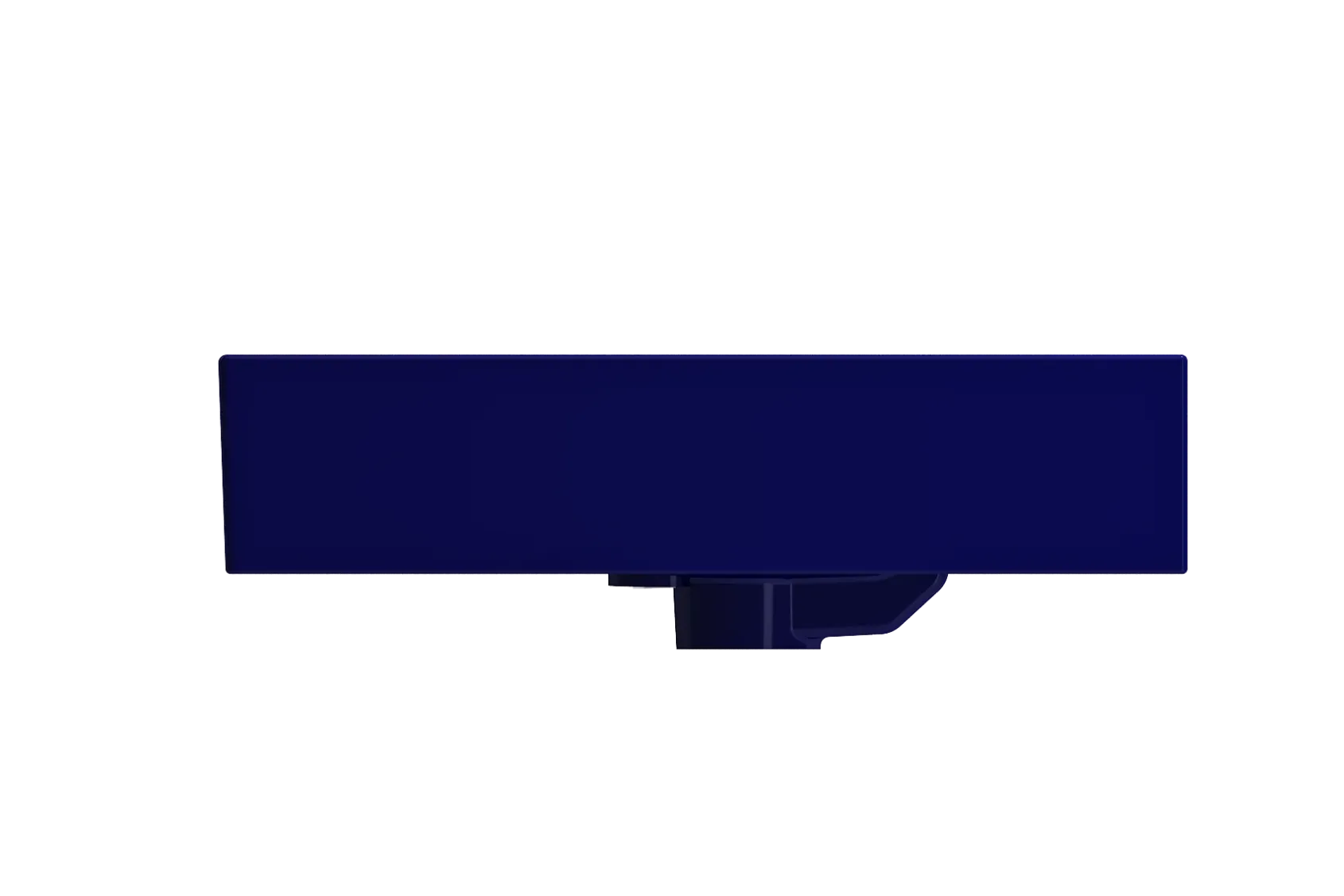 BOCCHI Milano 24" Rectangle Wallmount Fireclay Bathroom Sink, Sapphire Blue, 3 Faucet Hole, 1376-010-0127