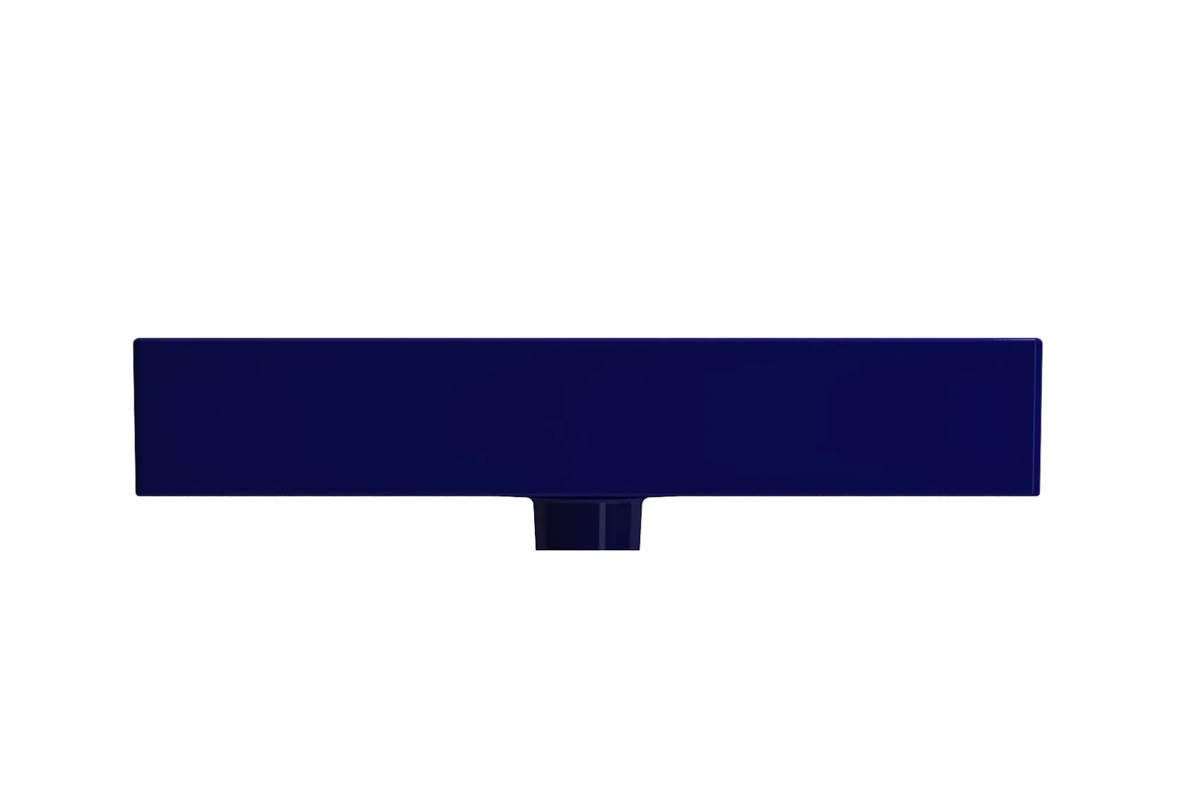 BOCCHI Milano 24" Rectangle Wallmount Fireclay Bathroom Sink, Sapphire Blue, 3 Faucet Hole, 1376-010-0127