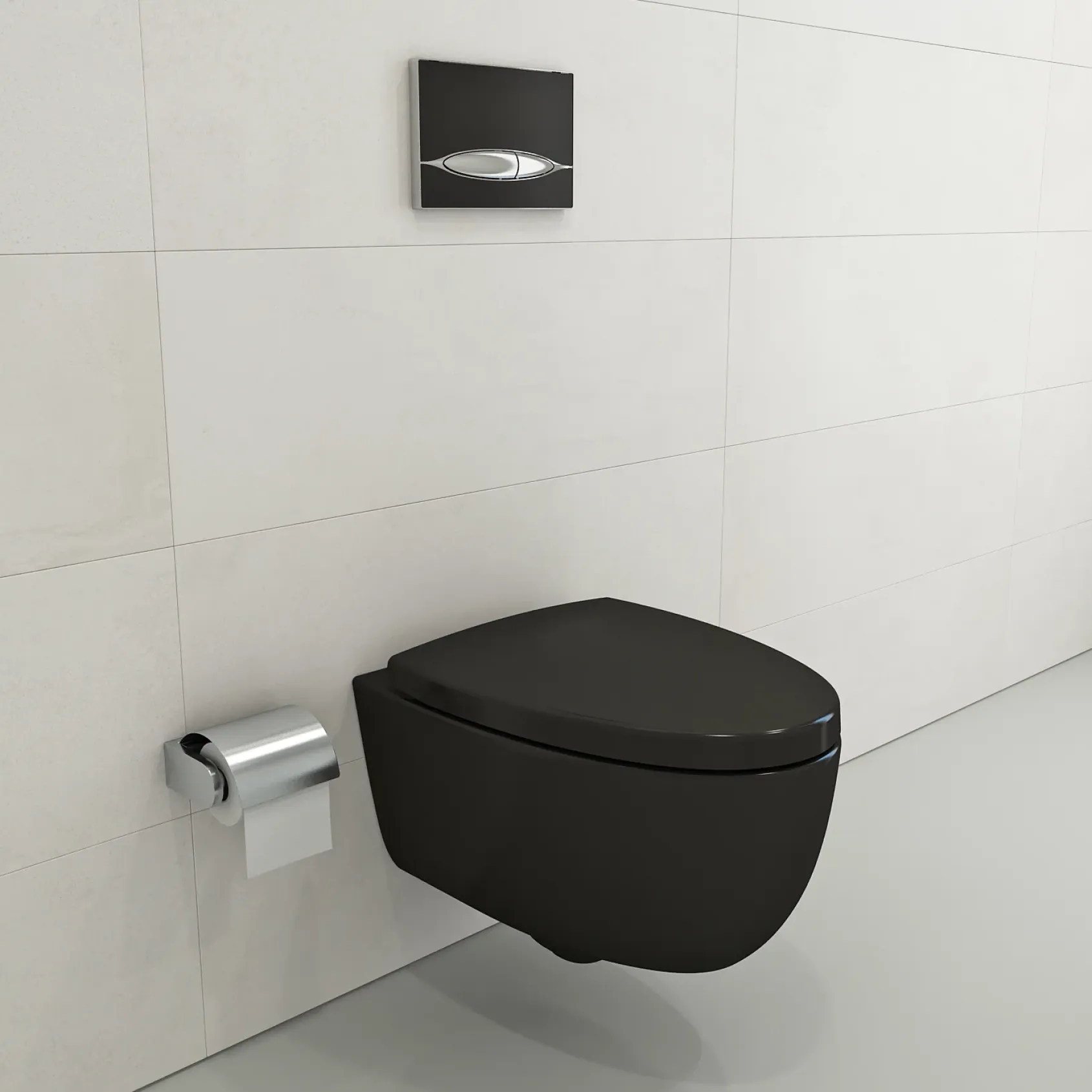 BOCCHI Milano Wall-hung Elongated Toilet Bowl Matte Black, 1632-004-0129