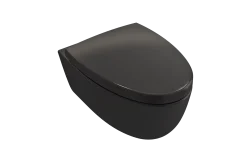 BOCCHI Milano Wall-hung Elongated Toilet Bowl Matte Black, 1632-004-0129
