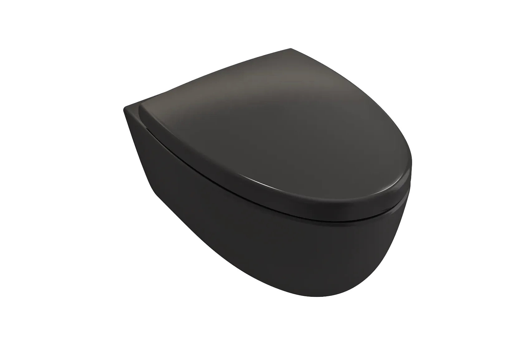 BOCCHI Milano Wall-hung Elongated Toilet Bowl Matte Black, 1632-004-0129