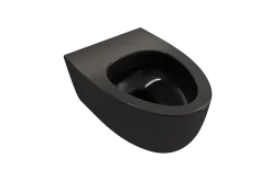 BOCCHI Milano Wall-hung Elongated Toilet Bowl Matte Black, 1632-004-0129
