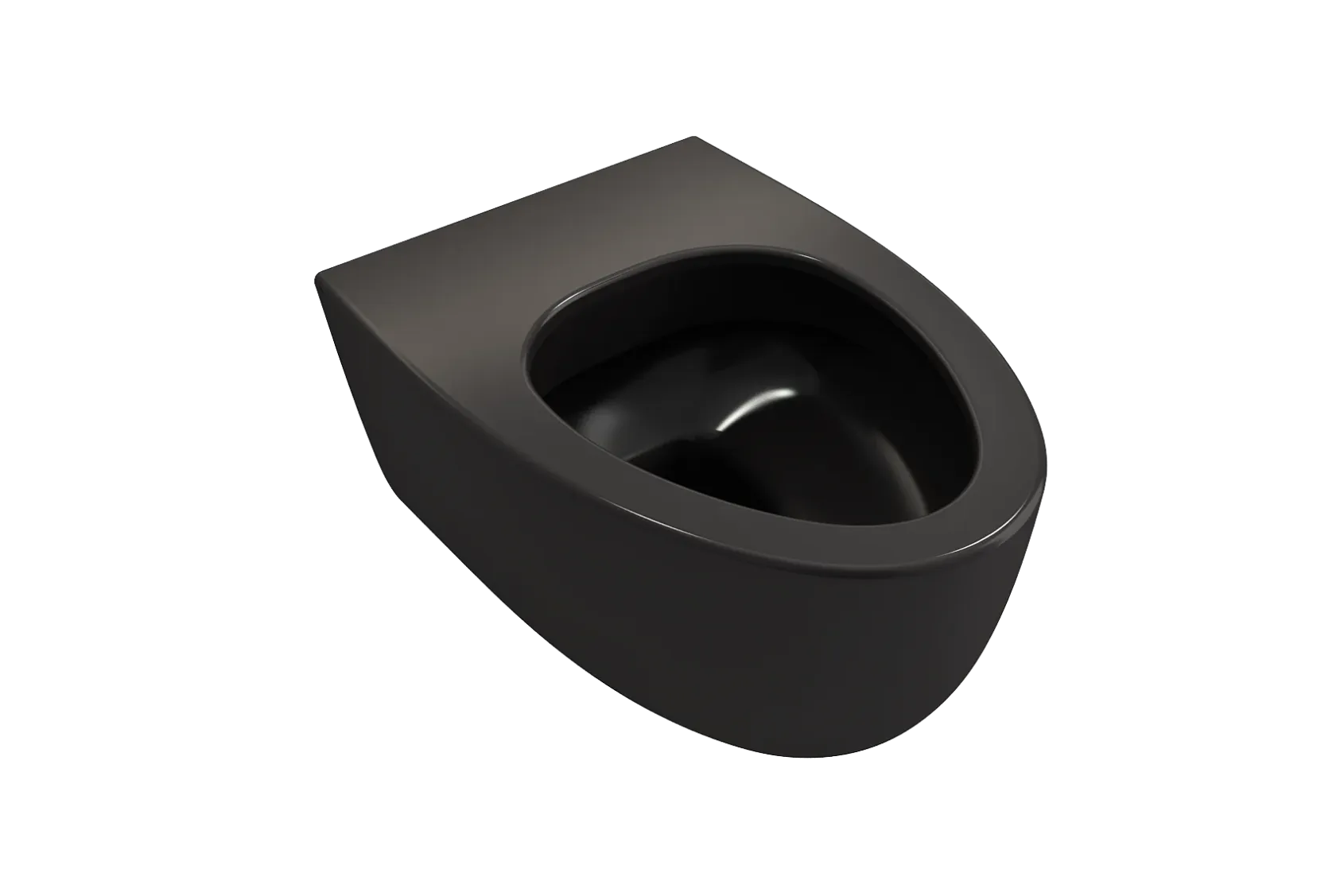 BOCCHI Milano Wall-hung Elongated Toilet Bowl Matte Black, 1632-004-0129