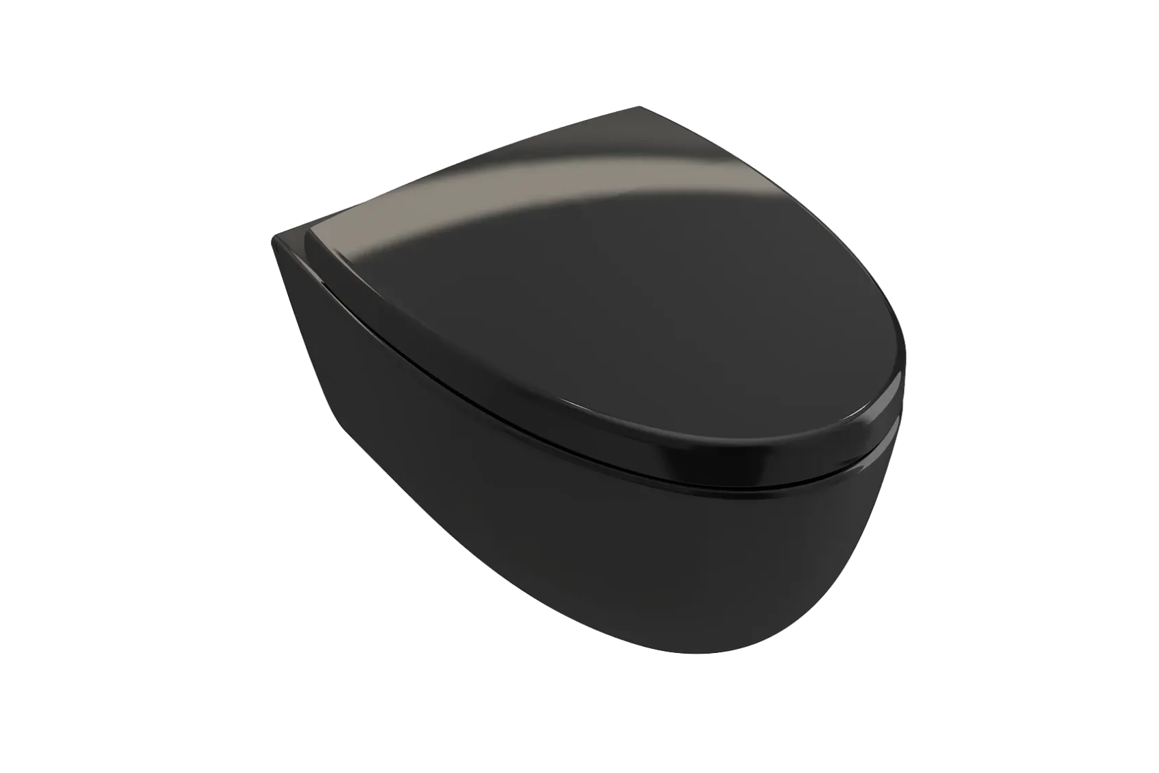 BOCCHI Milano Wall-hung Elongated Toilet Bowl Black, 1632-005-0129