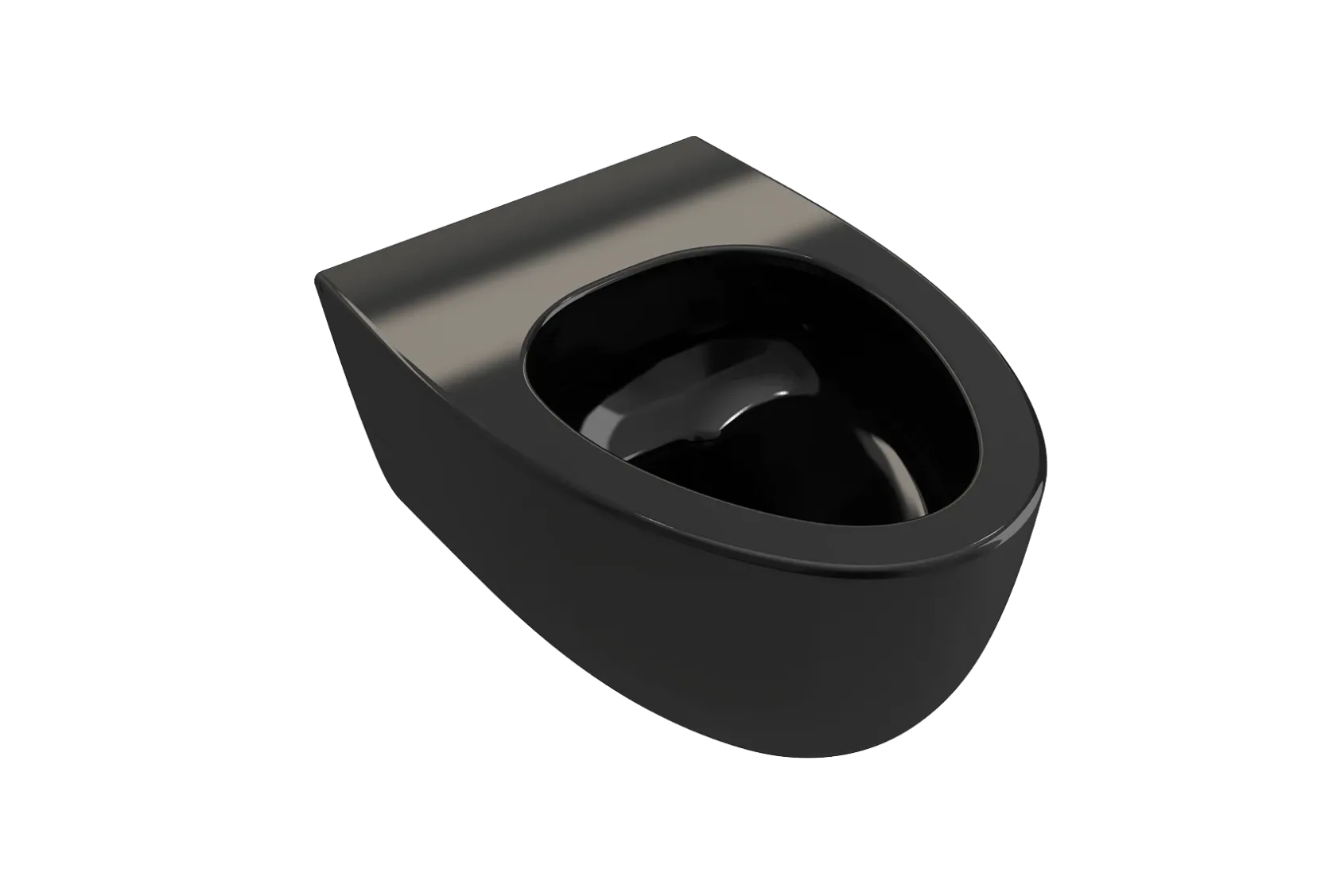 BOCCHI Milano Wall-hung Elongated Toilet Bowl Black, 1632-005-0129