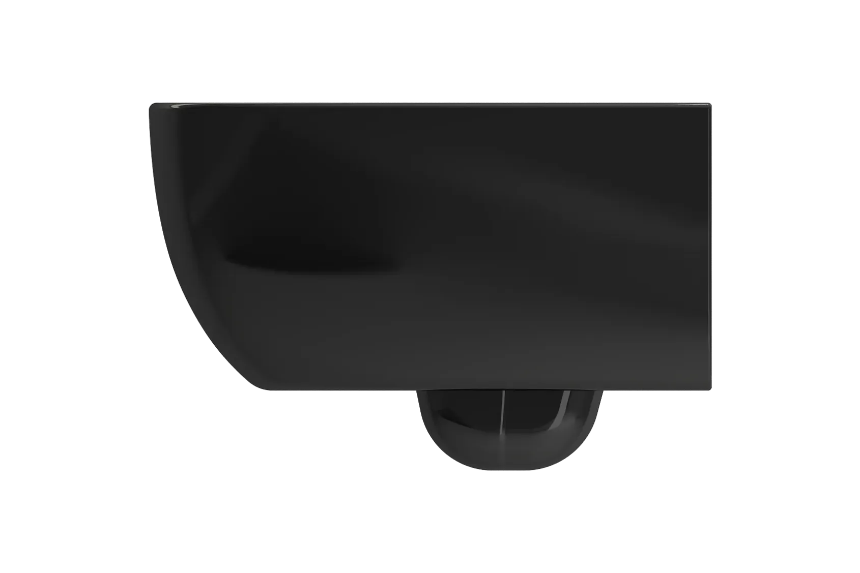 BOCCHI Milano Wall-hung Elongated Toilet Bowl Black, 1632-005-0129
