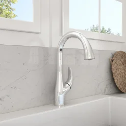 BOCCHI Pagano 1.75 GPM Brass Kitchen Faucet, Transitional, Chrome, 2024 0001 CH