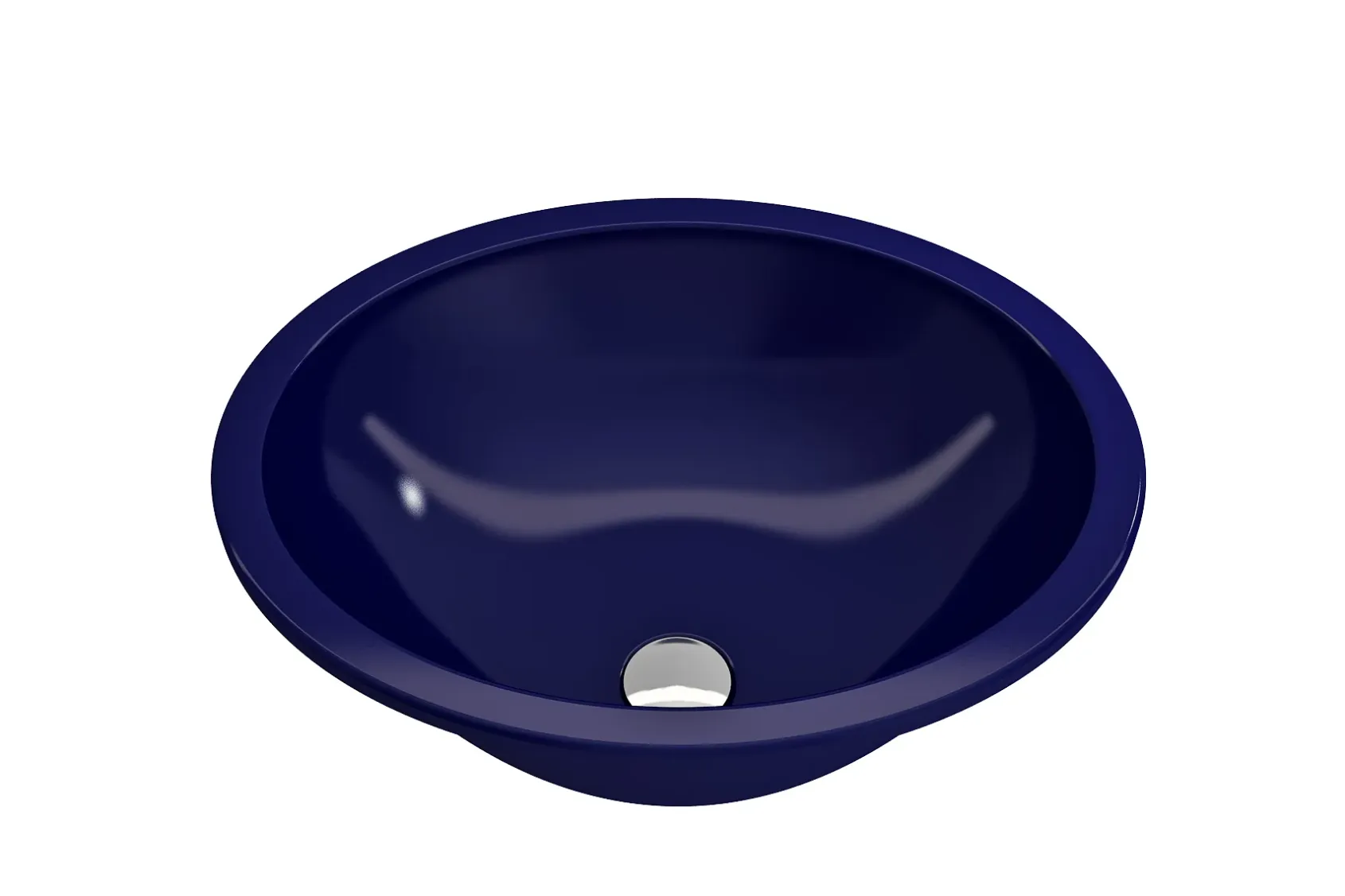 BOCCHI Parma 22" Oval Undermount Fireclay Bathroom Sink, Sapphire Blue, 1384-010-0125
