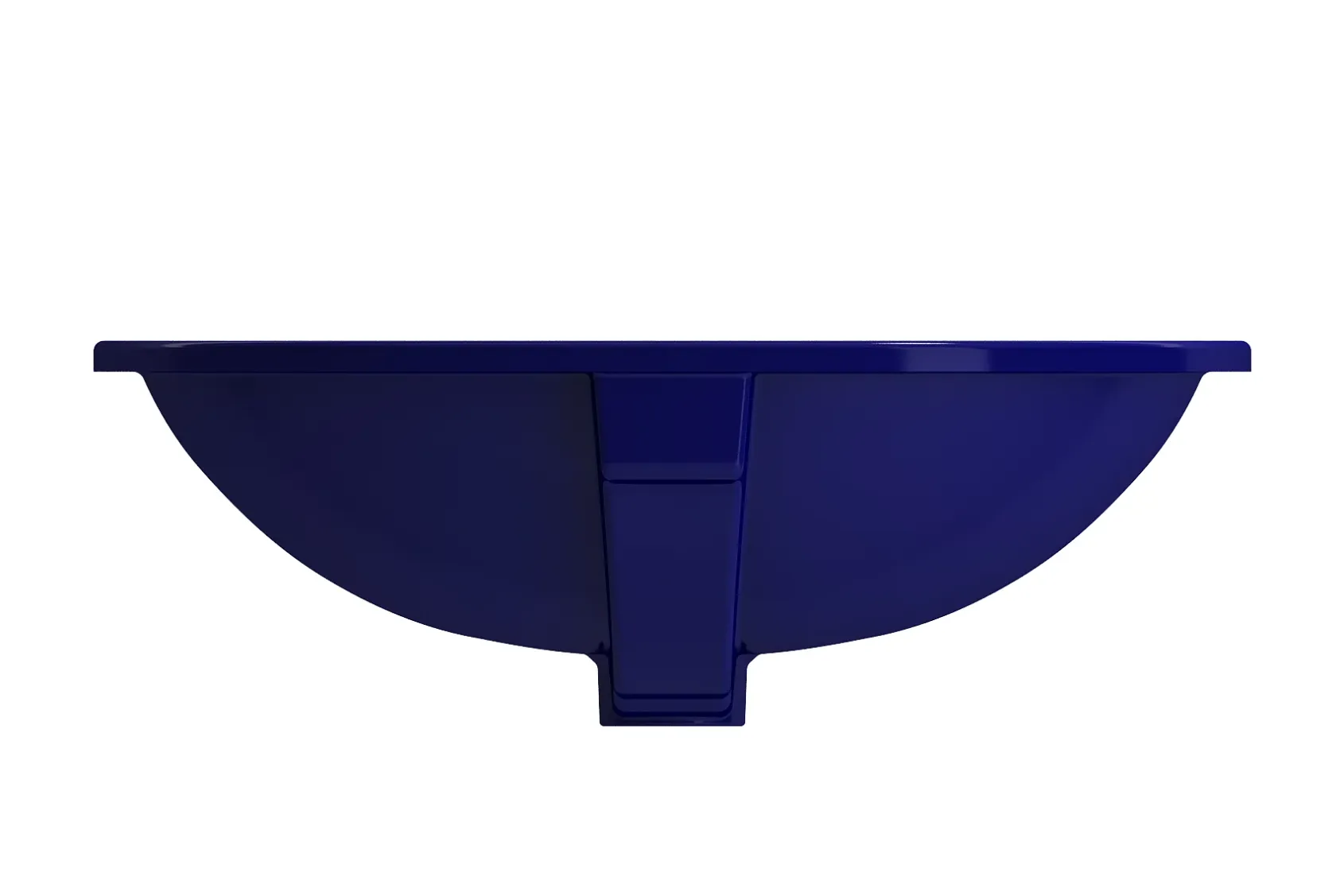 BOCCHI Parma 22" Oval Undermount Fireclay Bathroom Sink, Sapphire Blue, 1384-010-0125