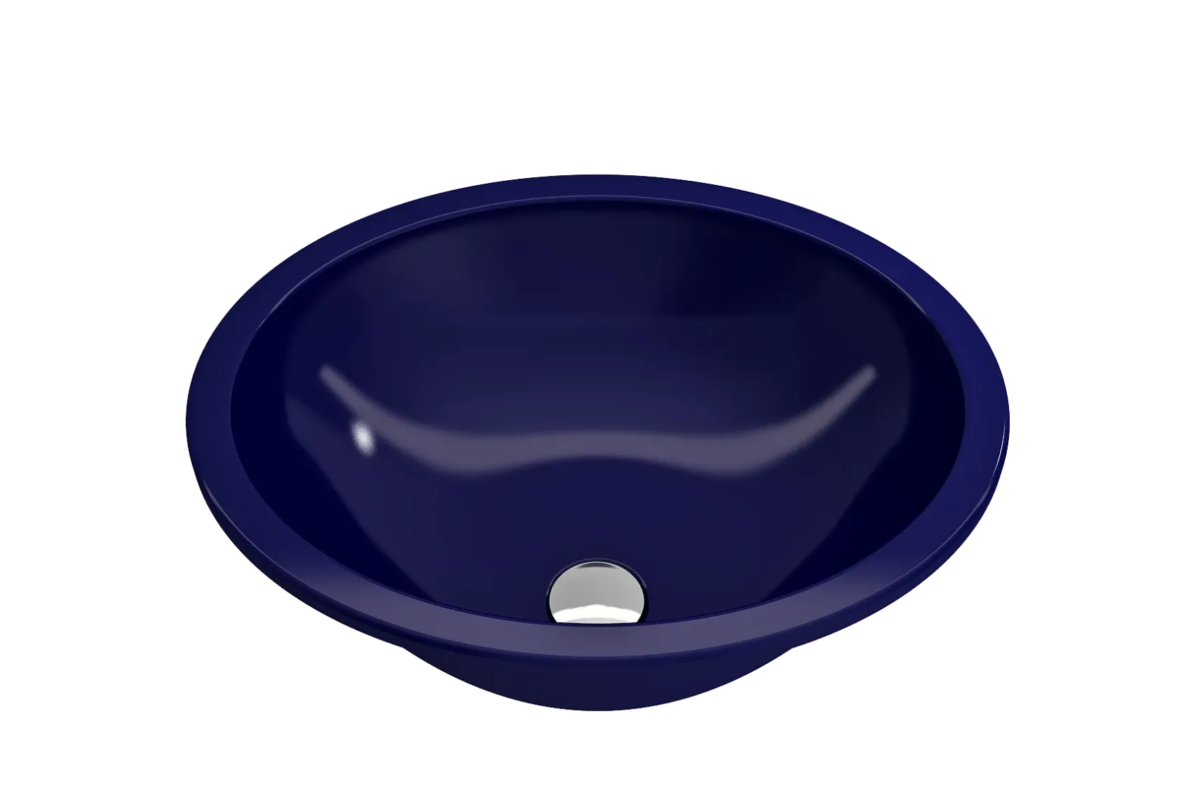 BOCCHI Parma 22" Oval Undermount Fireclay Bathroom Sink, Sapphire Blue, 1384-010-0125