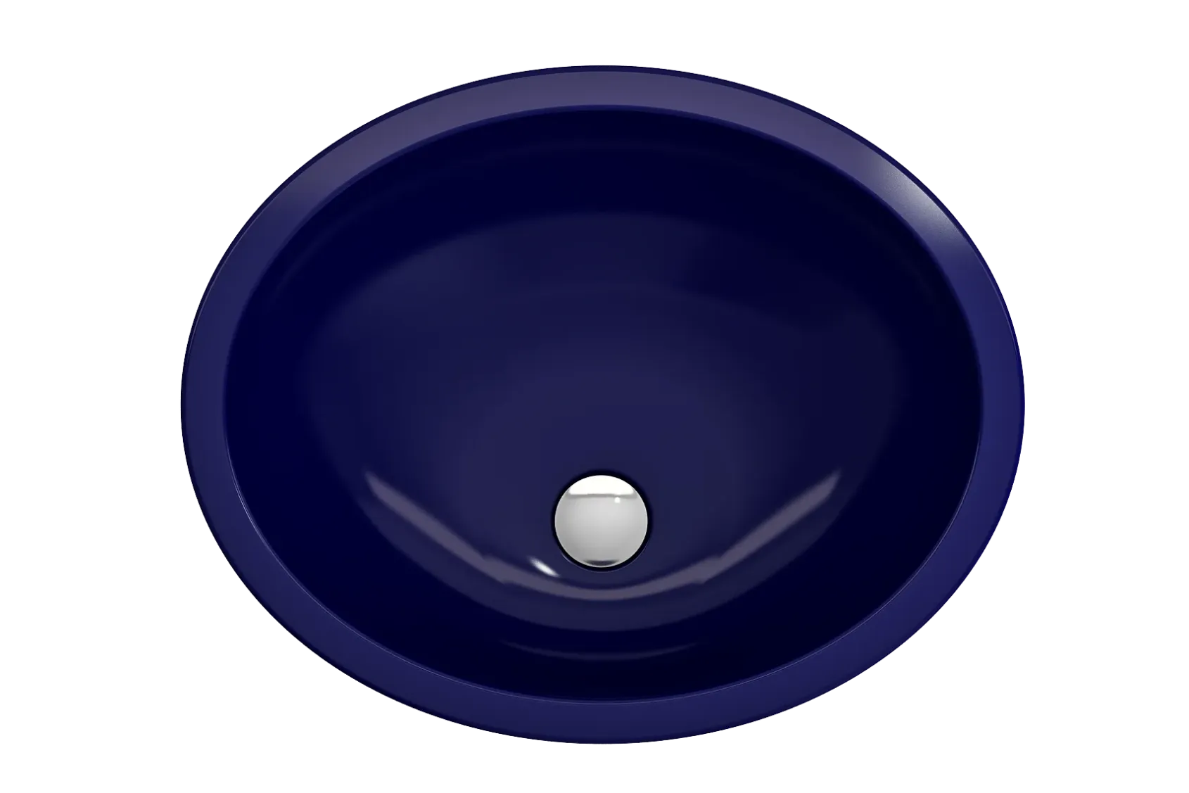 BOCCHI Parma 22" Oval Undermount Fireclay Bathroom Sink, Sapphire Blue, 1384-010-0125