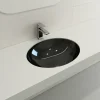 BOCCHI Parma 22" Oval Undermount Fireclay Bathroom Sink, Black, 1384-005-0125
