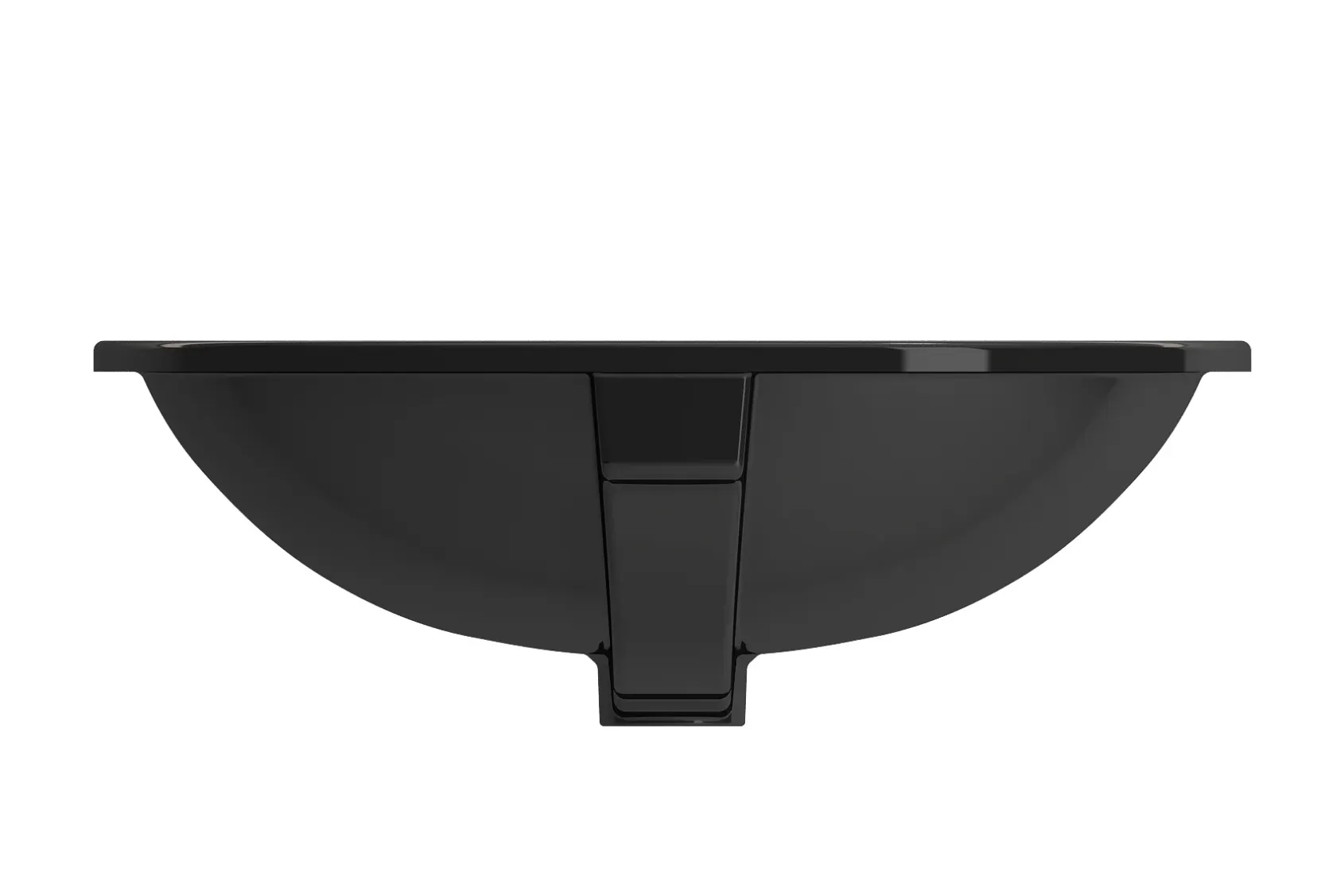 BOCCHI Parma 22" Oval Undermount Fireclay Bathroom Sink, Black, 1384-005-0125