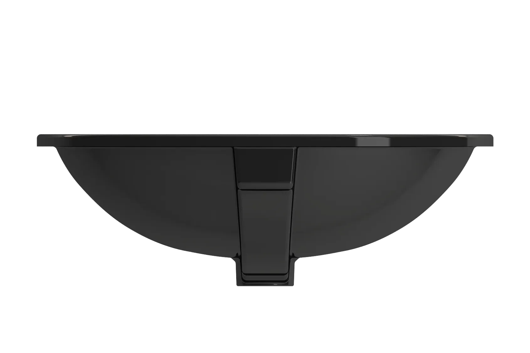 BOCCHI Parma 22" Oval Undermount Fireclay Bathroom Sink, Black, 1384-005-0125