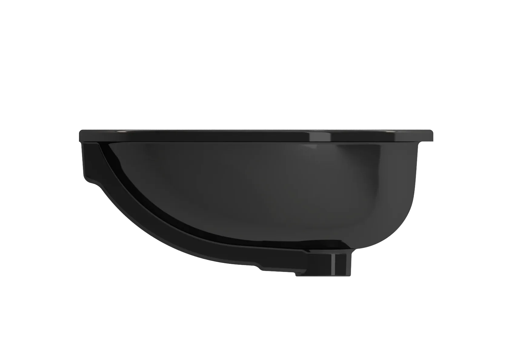 BOCCHI Parma 22" Oval Undermount Fireclay Bathroom Sink, Black, 1384-005-0125