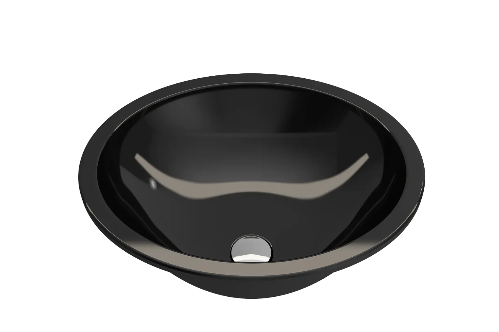 BOCCHI Parma 22" Oval Undermount Fireclay Bathroom Sink, Black, 1384-005-0125