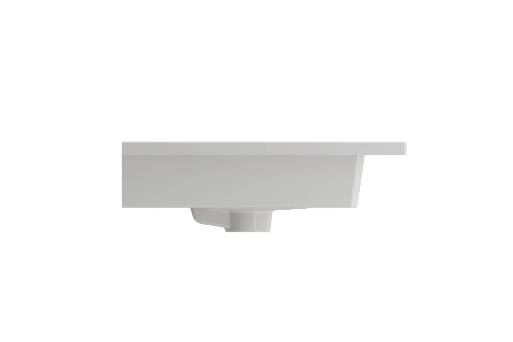 BOCCHI Ravenna 25" Rectangle Wallmount Fireclay Bathroom Sink, White, 3 Faucet Hole, 1161-001-0127