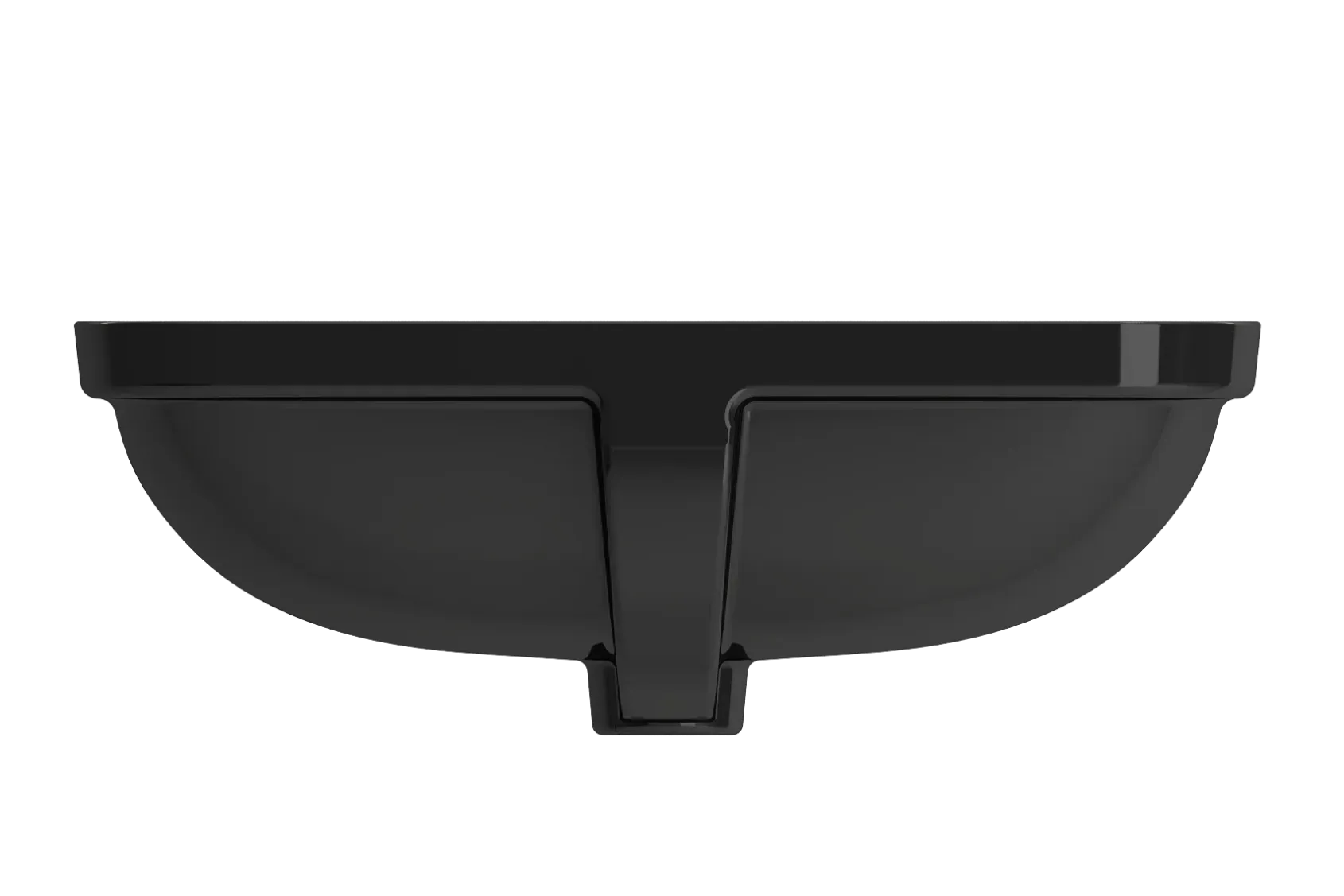 BOCCHI Scala 22" Rectangle Undermount Fireclay Bathroom Sink, Black, 1006-005-0125