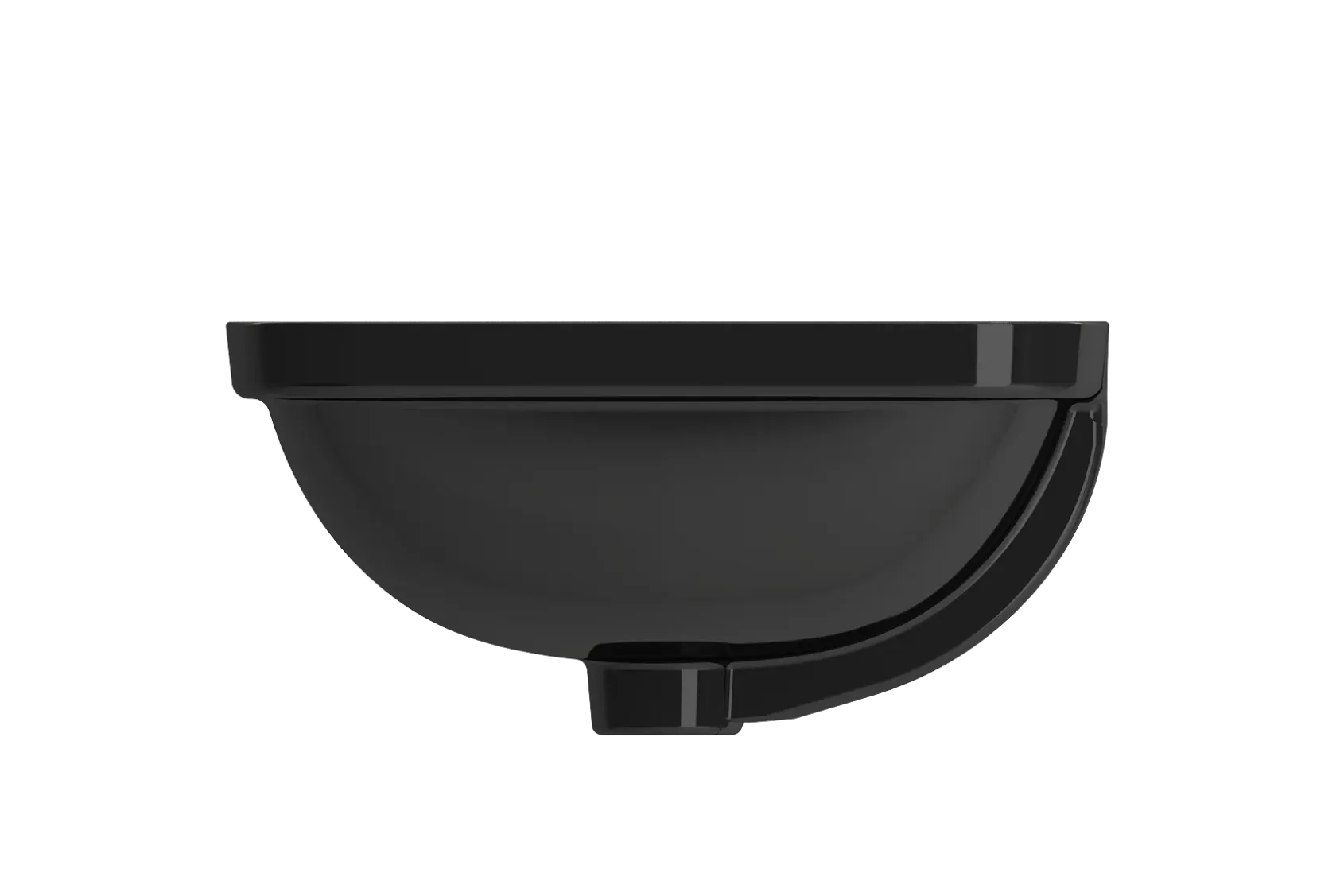 BOCCHI Scala 22" Rectangle Undermount Fireclay Bathroom Sink, Black, 1006-005-0125