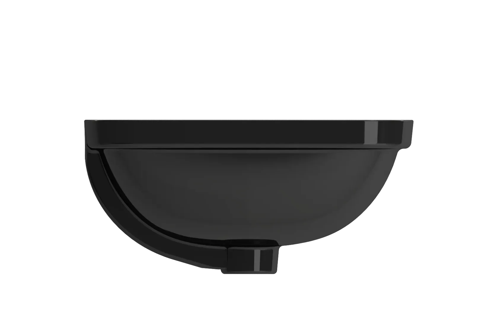 BOCCHI Scala 22" Rectangle Undermount Fireclay Bathroom Sink, Black, 1006-005-0125