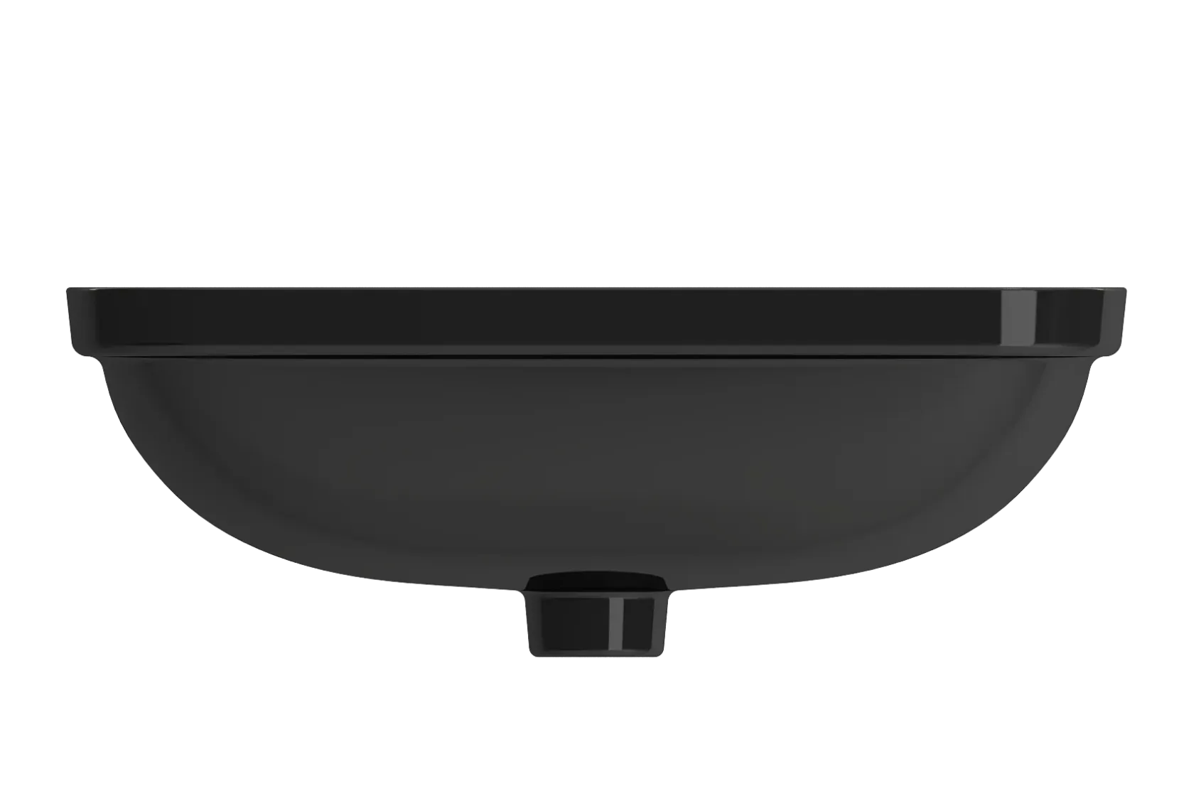 BOCCHI Scala 22" Rectangle Undermount Fireclay Bathroom Sink, Black, 1006-005-0125