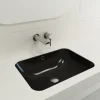 BOCCHI Scala 22" Rectangle Undermount Fireclay Bathroom Sink, Matte Black, 1006-004-0125