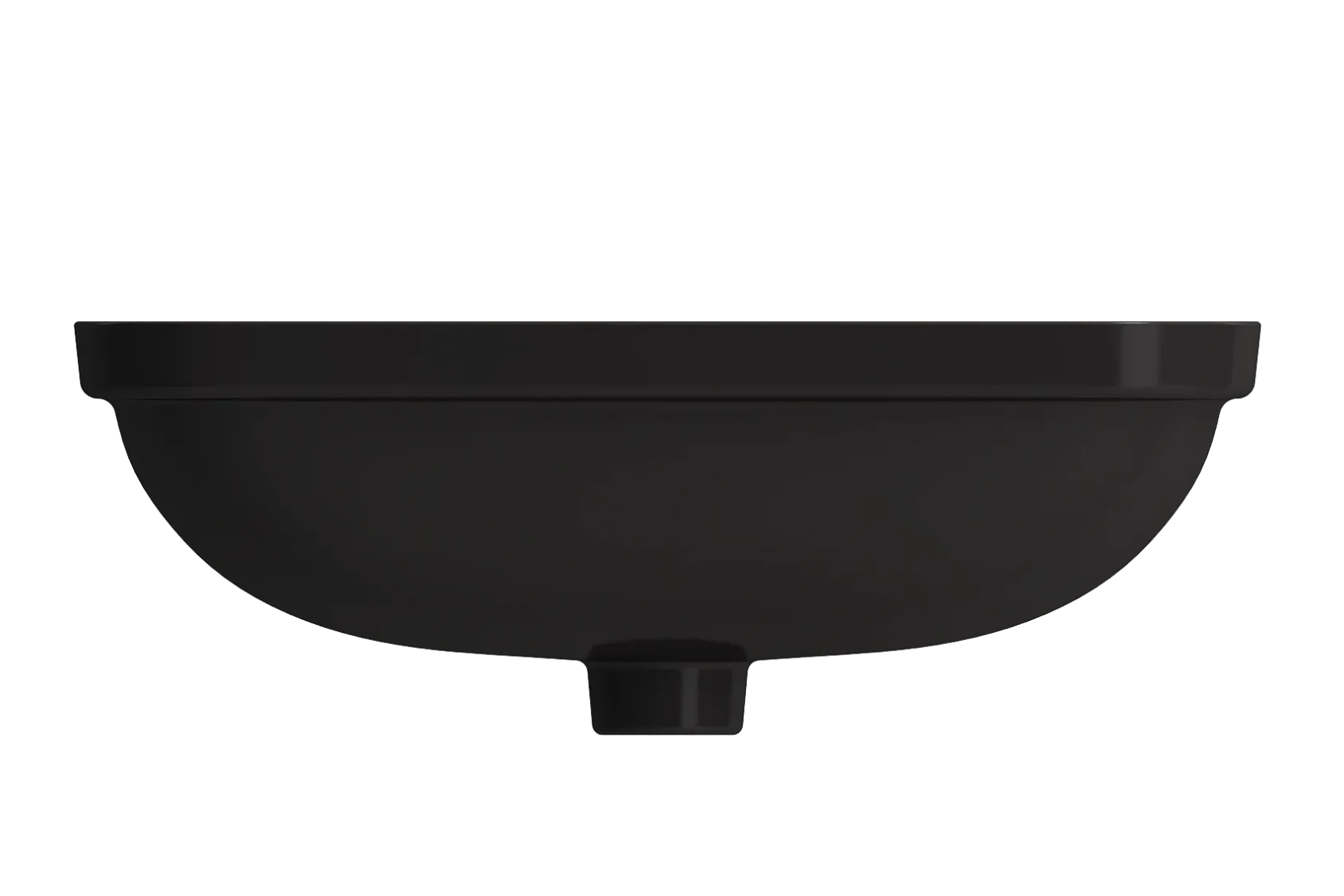 BOCCHI Scala 22" Rectangle Undermount Fireclay Bathroom Sink, Matte Black, 1006-004-0125