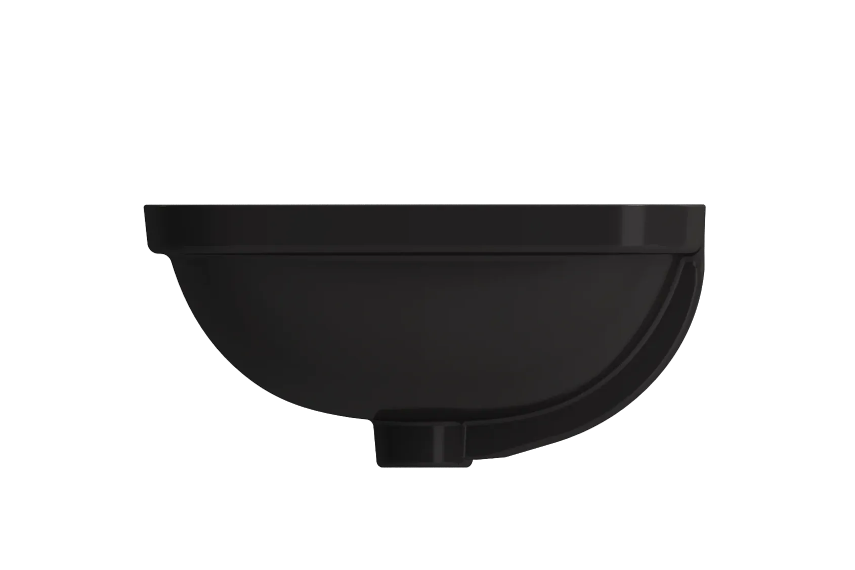 BOCCHI Scala 22" Rectangle Undermount Fireclay Bathroom Sink, Matte Black, 1006-004-0125