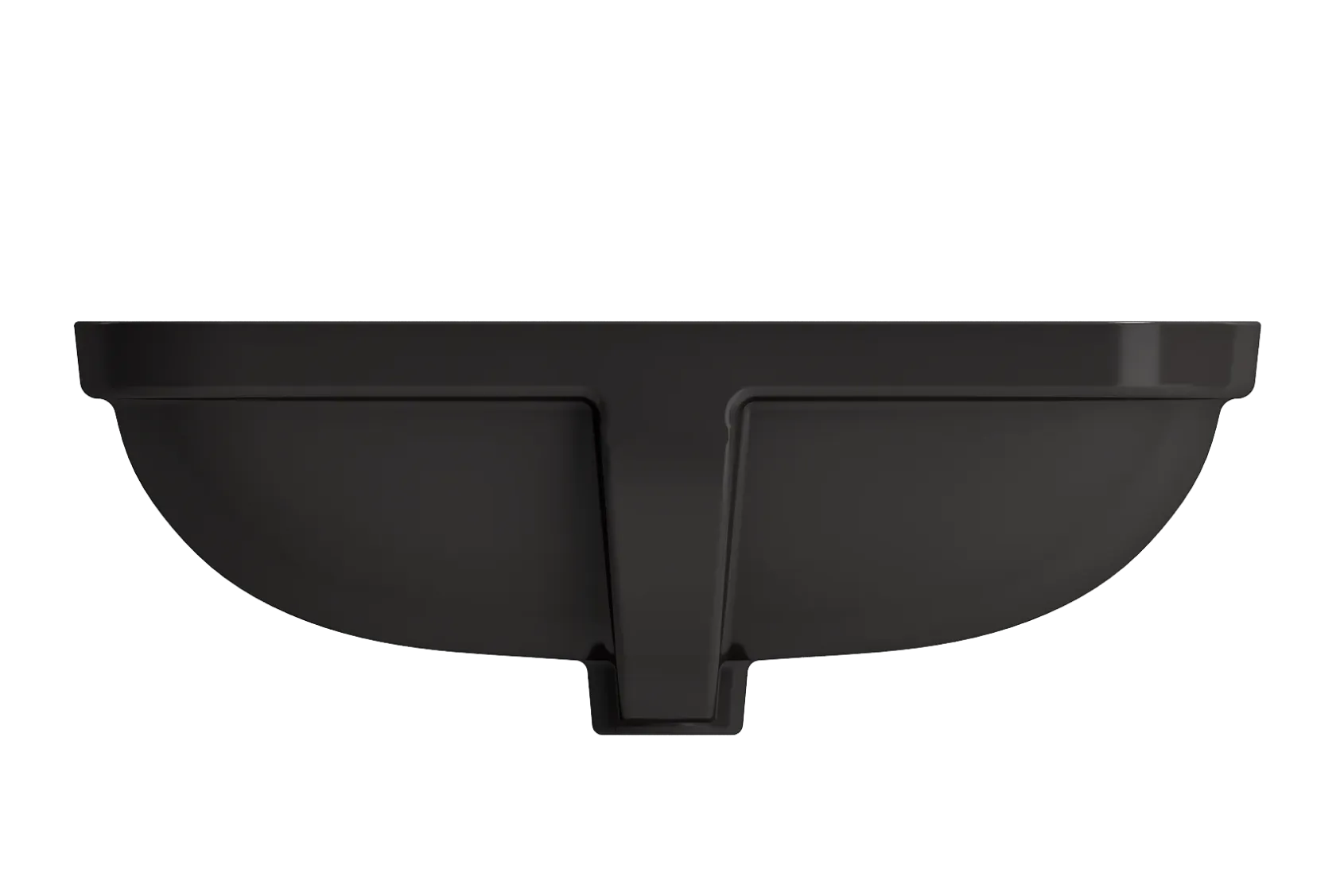 BOCCHI Scala 22" Rectangle Undermount Fireclay Bathroom Sink, Matte Black, 1006-004-0125