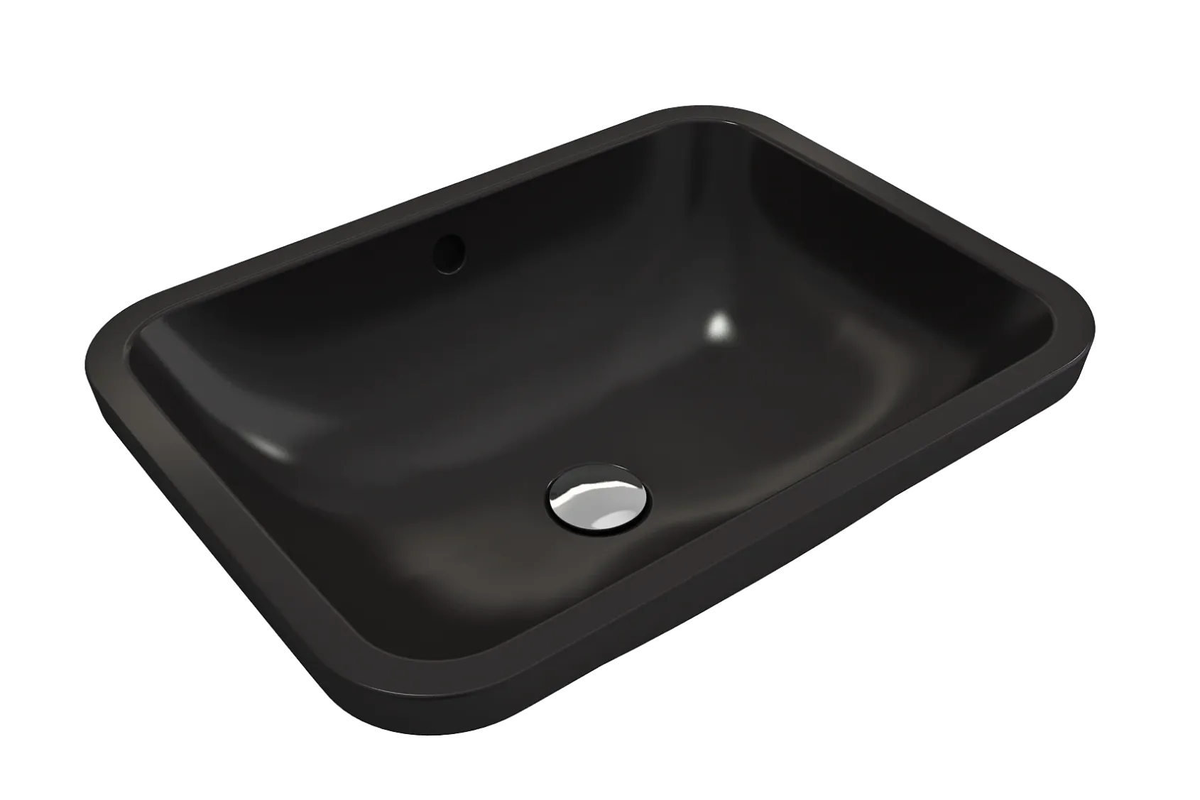 BOCCHI Scala 22" Rectangle Undermount Fireclay Bathroom Sink, Matte Black, 1006-004-0125