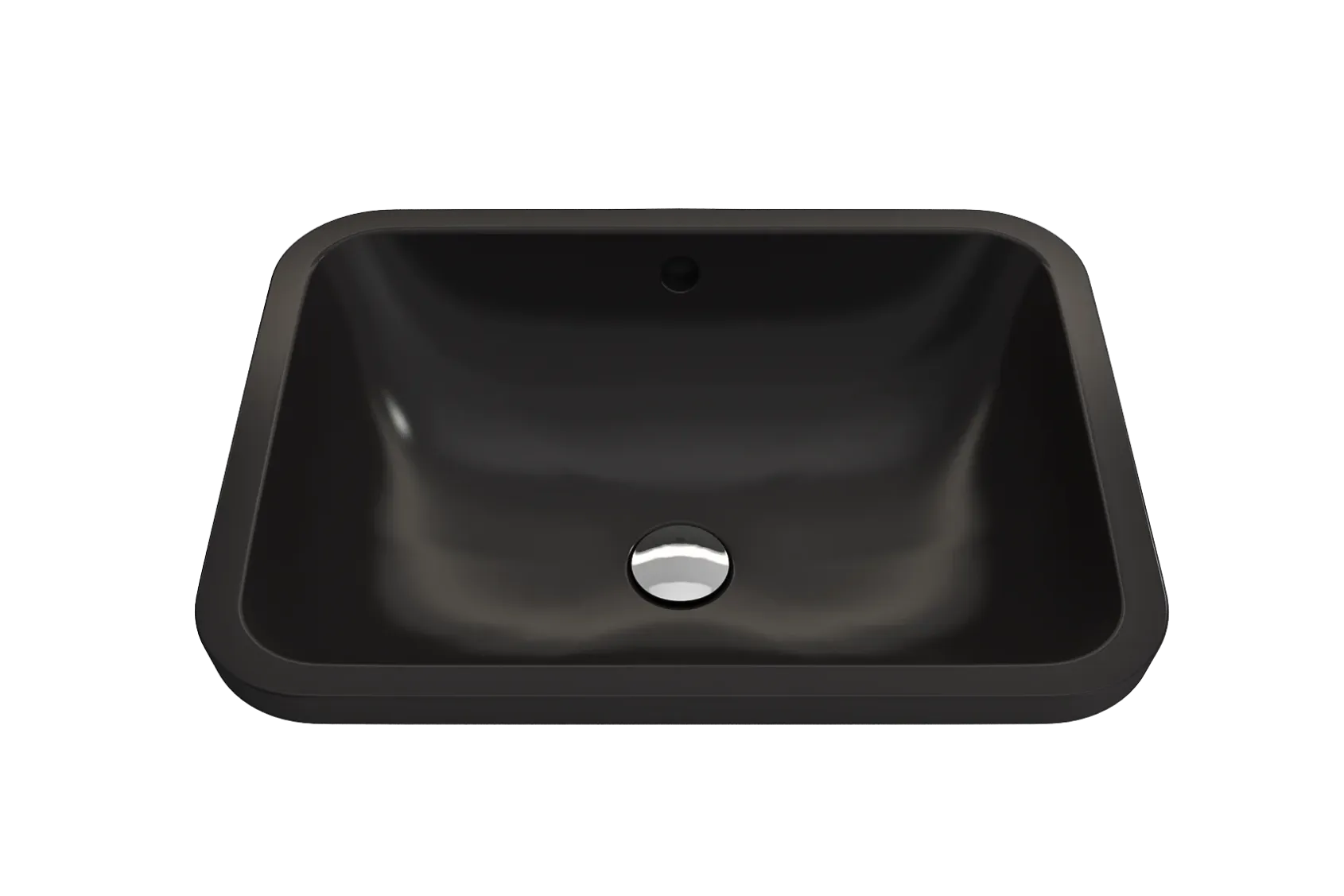 BOCCHI Scala 22" Rectangle Undermount Fireclay Bathroom Sink, Matte Black, 1006-004-0125