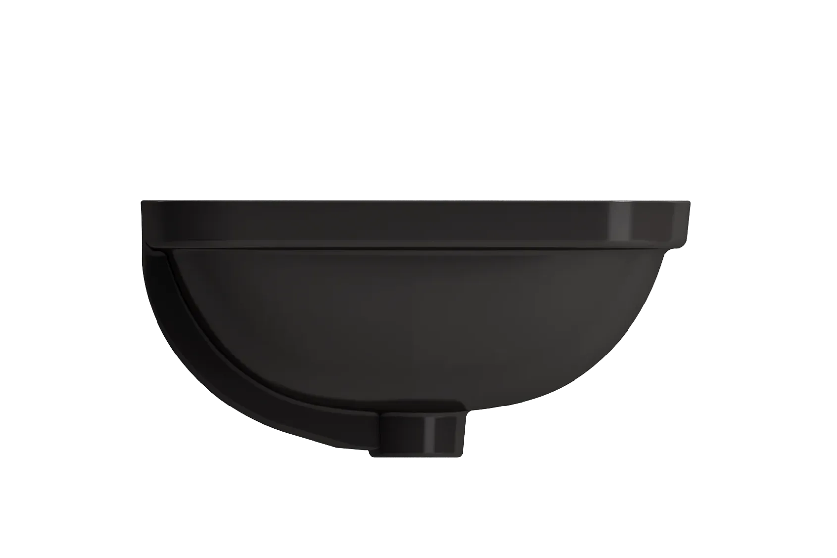 BOCCHI Scala 22" Rectangle Undermount Fireclay Bathroom Sink, Matte Black, 1006-004-0125