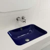 BOCCHI Scala 22" Rectangle Undermount Fireclay Bathroom Sink, Sapphire Blue, 1006-010-0125