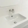 BOCCHI Scala 22" Rectangle Undermount Fireclay Bathroom Sink, Matte White, 1006-002-0125