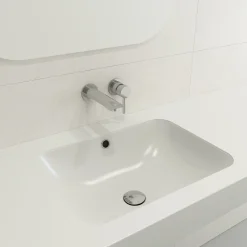 BOCCHI Scala 22" Rectangle Undermount Fireclay Bathroom Sink, Matte White, 1006-002-0125