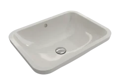 BOCCHI Scala 22" Rectangle Undermount Fireclay Bathroom Sink, Biscuit, 1006-014-0125