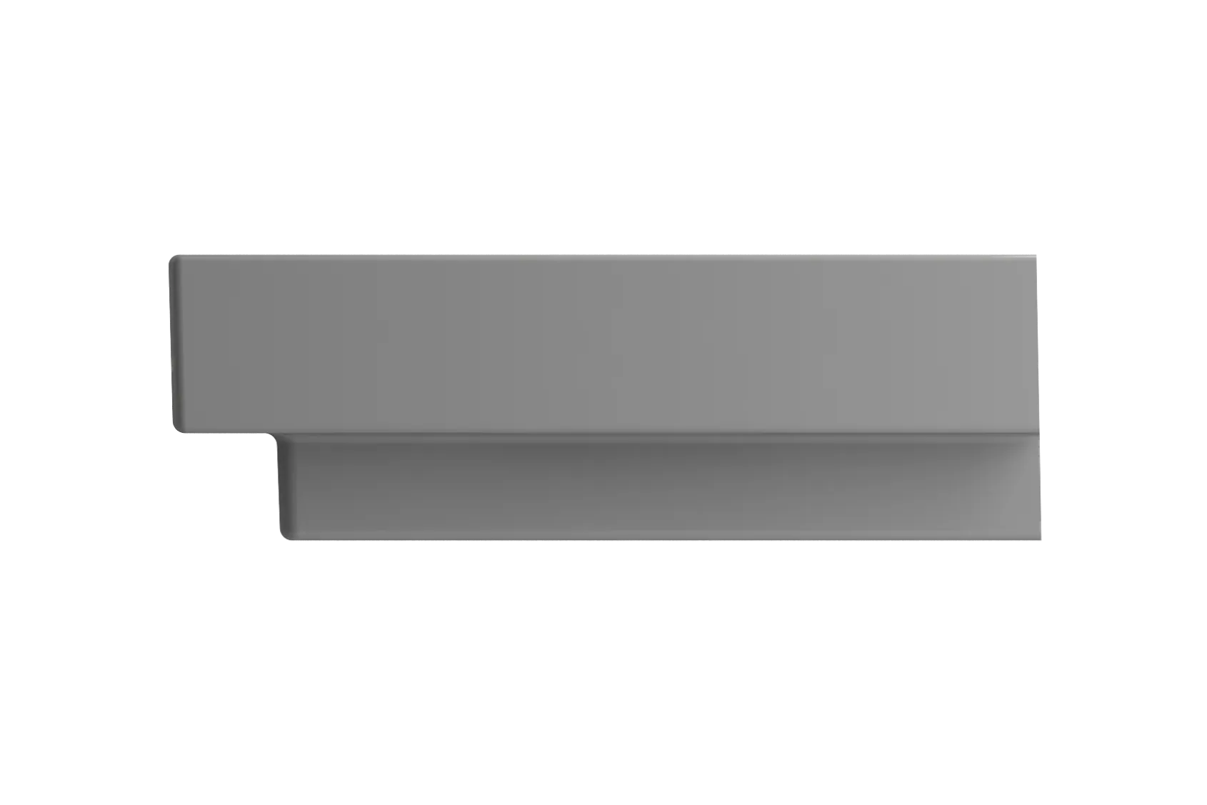 BOCCHI Scala 32" Rectangle Wallmount Fireclay Bathroom Sink, Matte Gray, Single Faucet Hole, 1078-006-0126