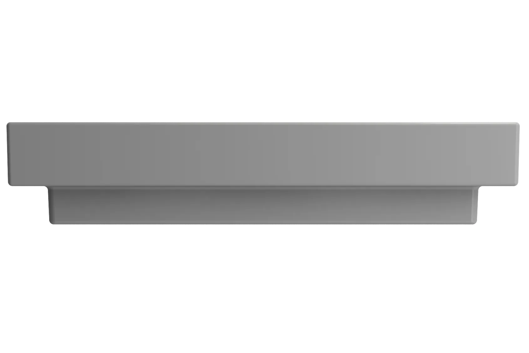 BOCCHI Scala 32" Rectangle Wallmount Fireclay Bathroom Sink, Matte Gray, Single Faucet Hole, 1078-006-0126