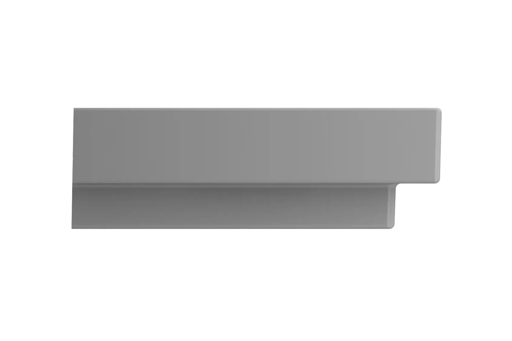BOCCHI Scala 32" Rectangle Wallmount Fireclay Bathroom Sink, Matte Gray, Single Faucet Hole, 1078-006-0126