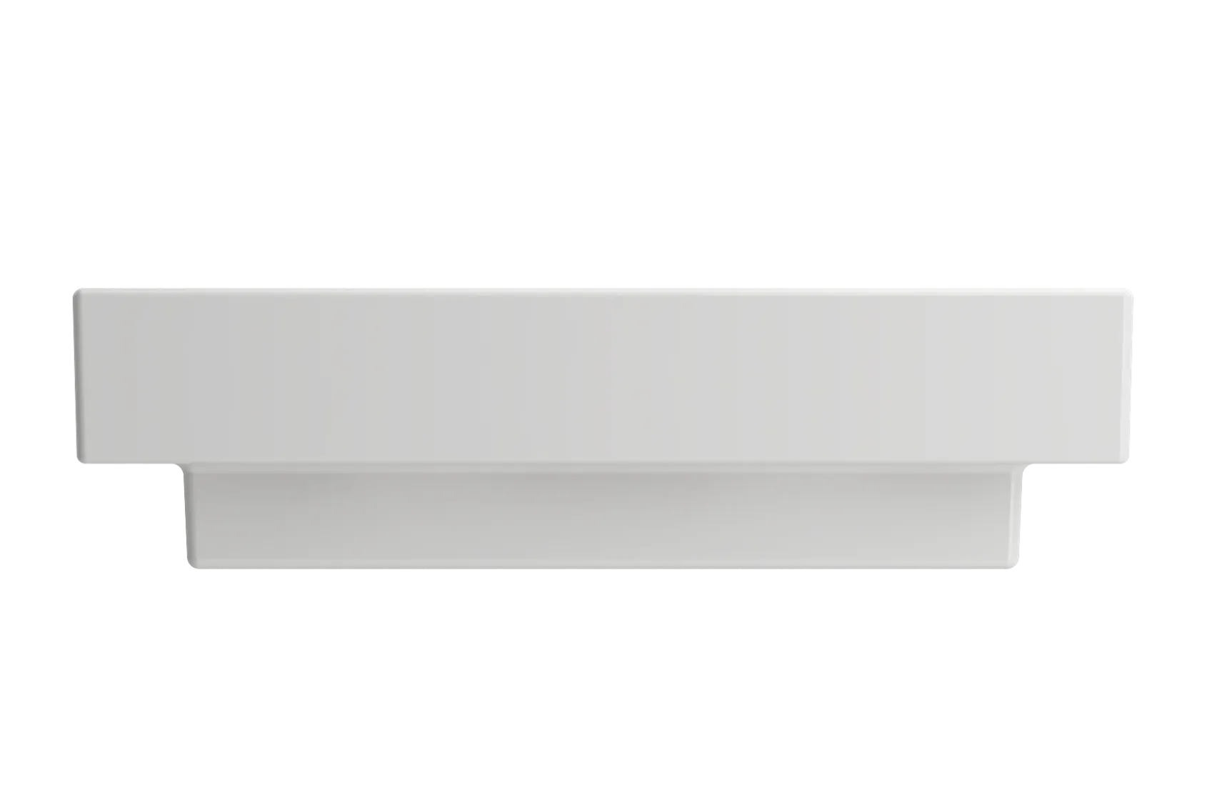 BOCCHI Scala 24" Rectangle Wallmount Fireclay Bathroom Sink, White, Single Faucet Hole, 1077-001-0126