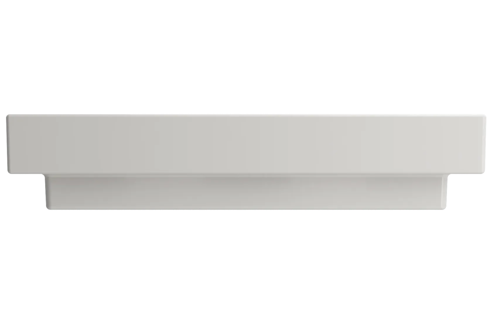 BOCCHI Scala 32" Rectangle Wallmount Fireclay Bathroom Sink, Biscuit, 3 Faucet Hole, 1078-014-0127