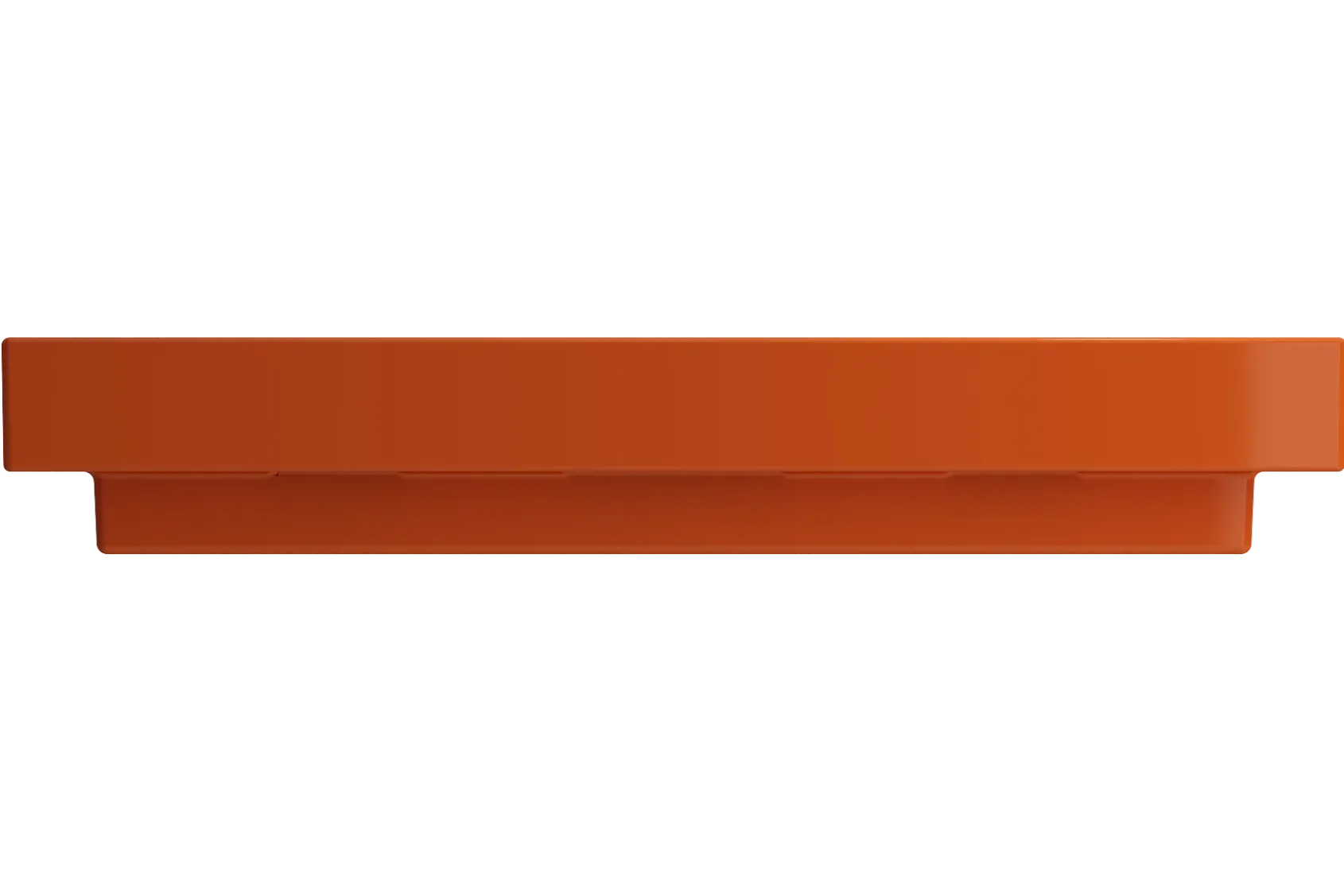 BOCCHI Scala 40" Rectangle Wallmount Fireclay Bathroom Sink, Orange, 3 Faucet Hole, 1079-012-0127