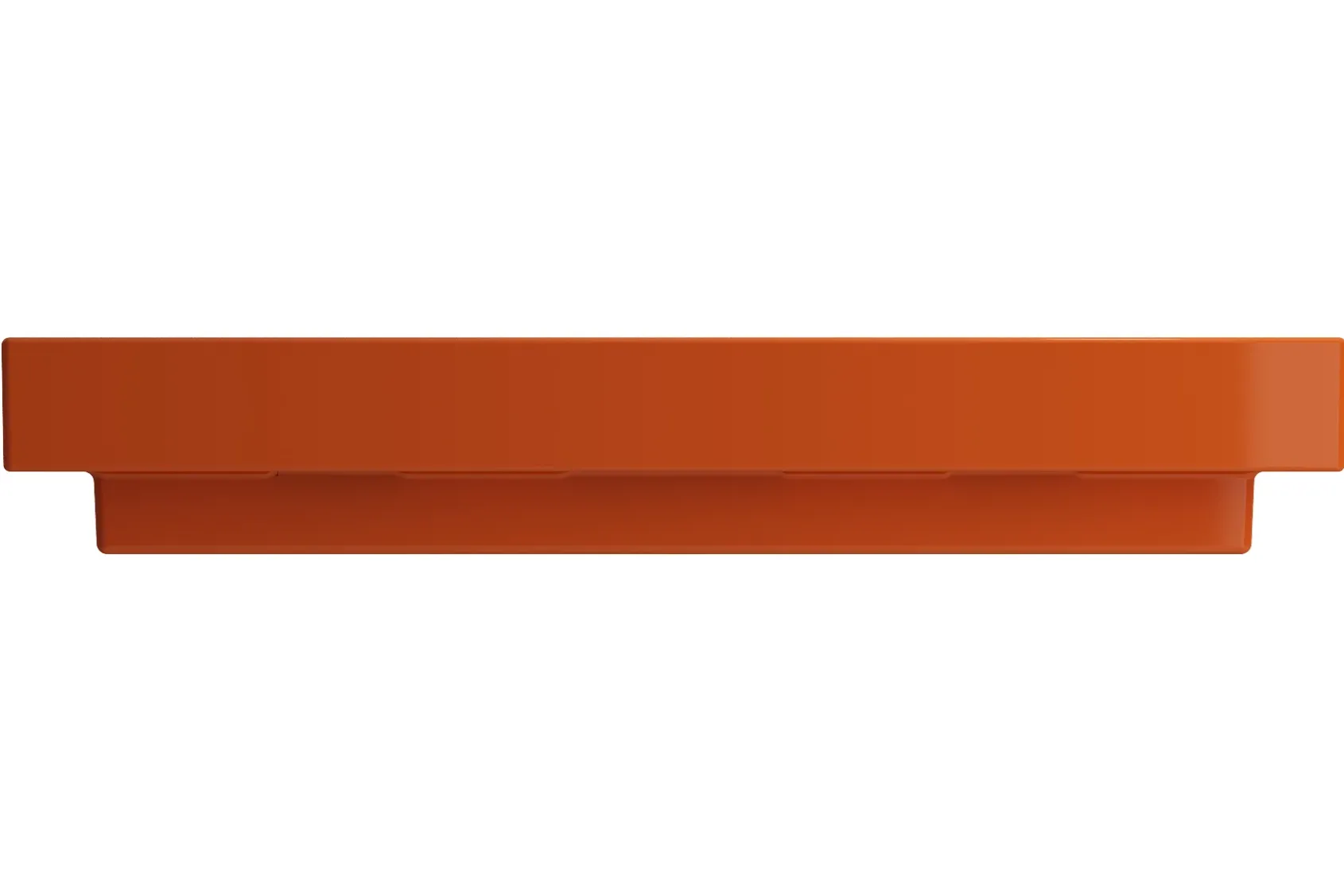 BOCCHI Scala 40" Rectangle Wallmount Fireclay Bathroom Sink, Orange, 3 Faucet Hole, 1079-012-0127