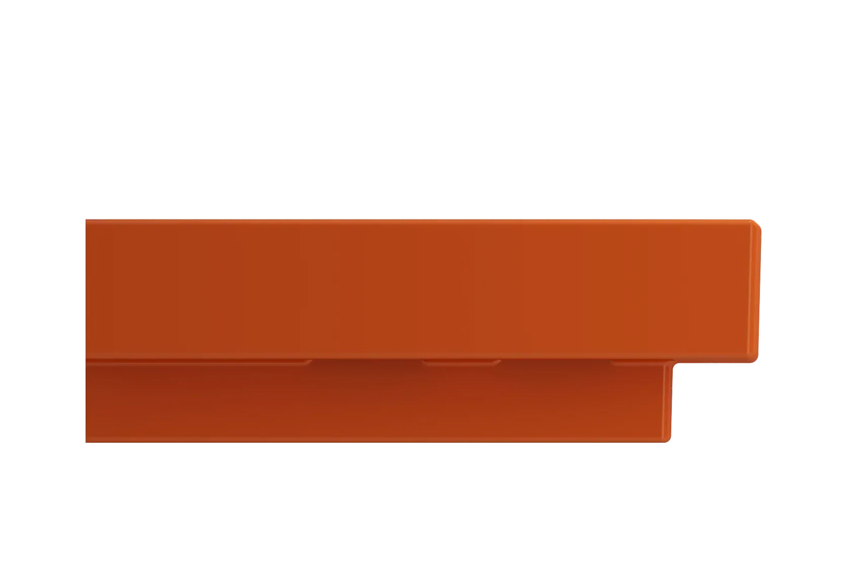 BOCCHI Scala 19" Square Wallmount Fireclay Bathroom Sink, Orange, Single Faucet Hole, 1076-012-0126