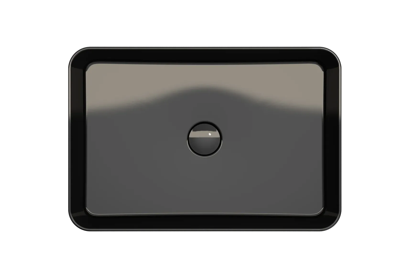 BOCCHI Sottile 22" Rectangle Vessel Fireclay Bathroom Sink, Black, 1476-005-0125