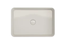 BOCCHI Sottile 22" Rectangle Vessel Fireclay Bathroom Sink, Biscuit, 1476-014-0125