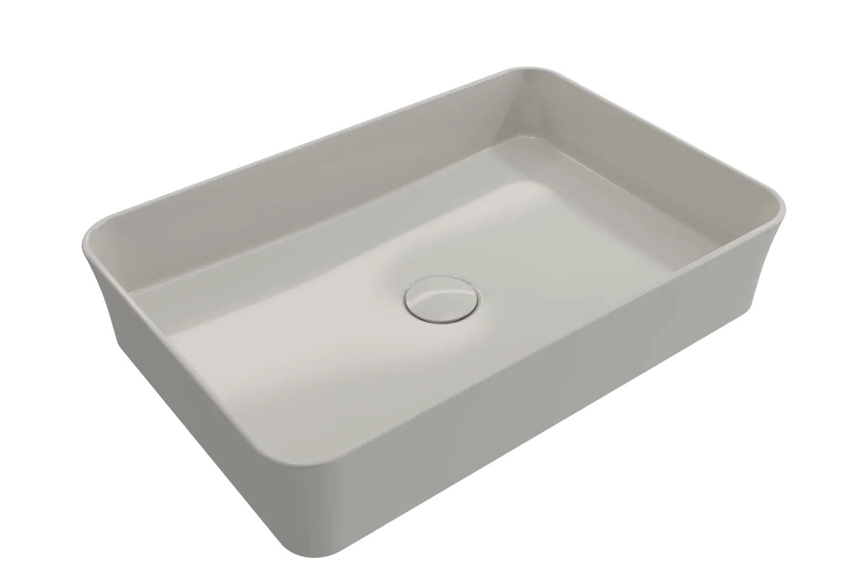 BOCCHI Sottile 22" Rectangle Vessel Fireclay Bathroom Sink, Biscuit, 1476-014-0125