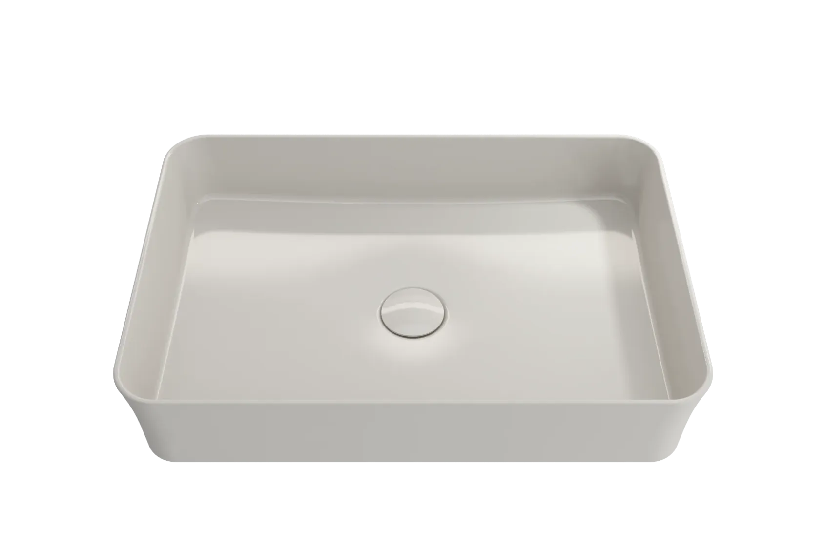 BOCCHI Sottile 22" Rectangle Vessel Fireclay Bathroom Sink, Biscuit, 1476-014-0125